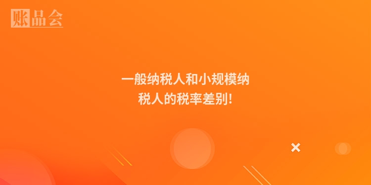 一般纳税人和小规模纳税人的税率差别!