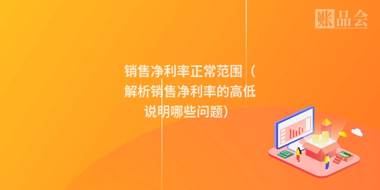 销售净利率正常范围（解析销售净利率的高低说明哪些问题）