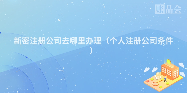 新密注册公司去哪里办理（个人注册公司条件）
