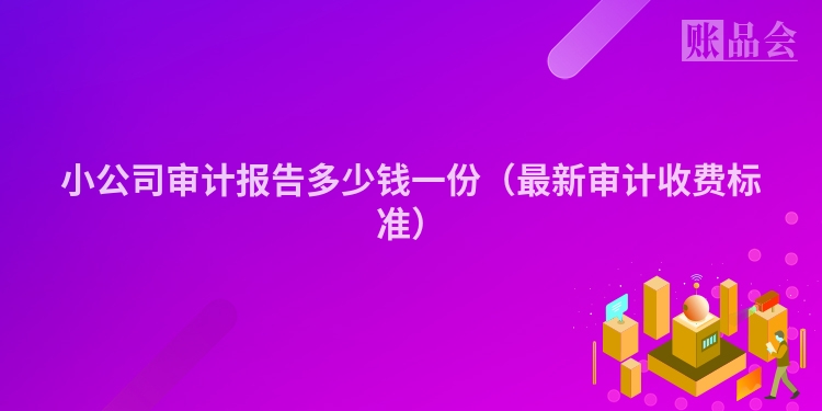 小公司审计报告多少钱一份（最新审计收费标准）