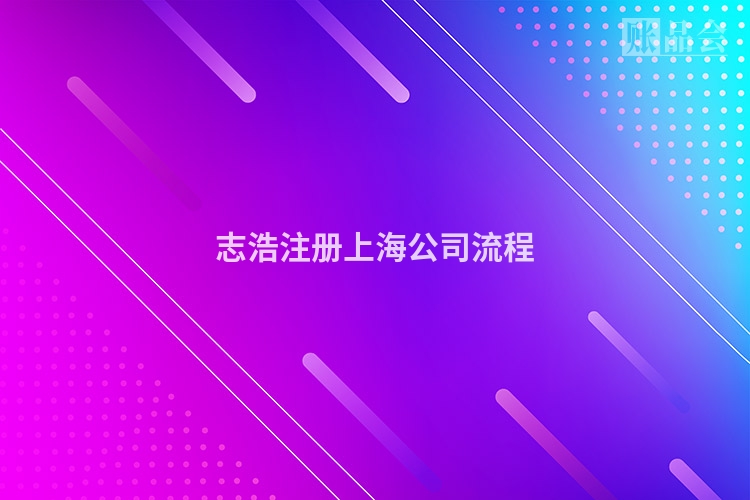 志浩注册上海公司流程