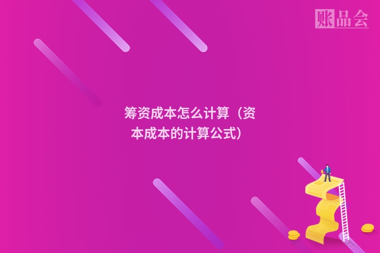 筹资成本怎么计算（资本成本的计算公式）