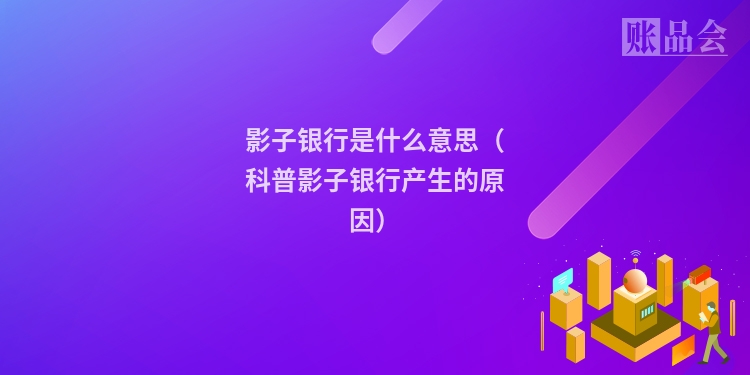 影子银行是什么意思（科普影子银行产生的原因）
