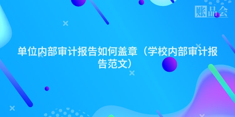 单位内部审计报告如何盖章（学校内部审计报告范文）
